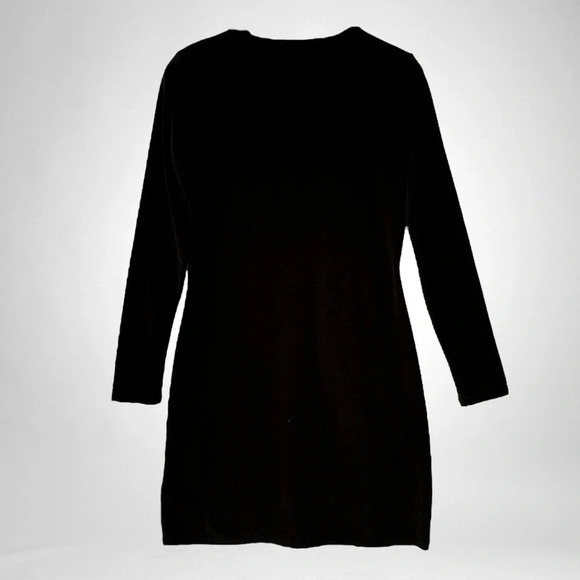 MICHAEL Michael Kors Black V-Neck Keyhole Dress Long Sleeve Medium - Picture 4 of 8